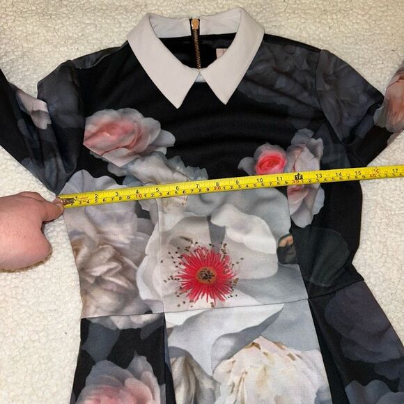 Ted Baker Kaleesa Chelsea Collared Flower Dress Size 1 (XS) EUC - Picture 10 of 16